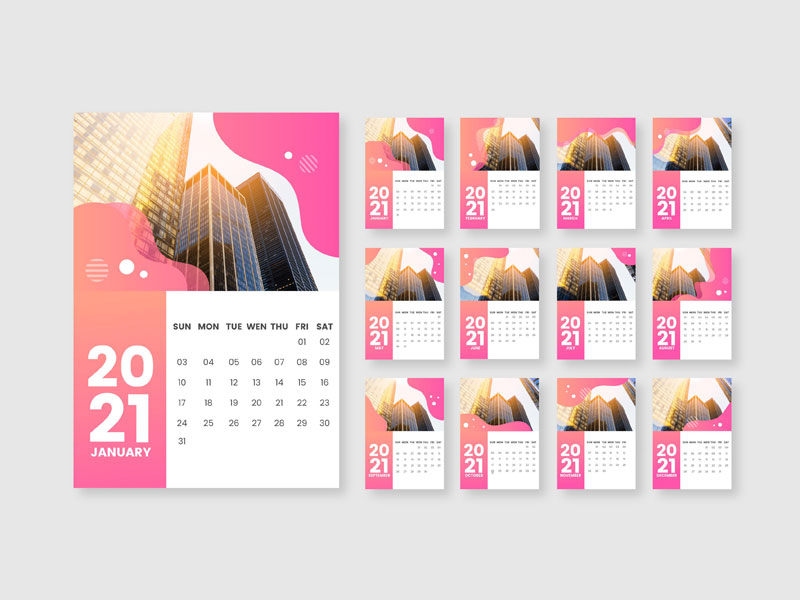 Calendarios personalizados 2021 para tu empresa